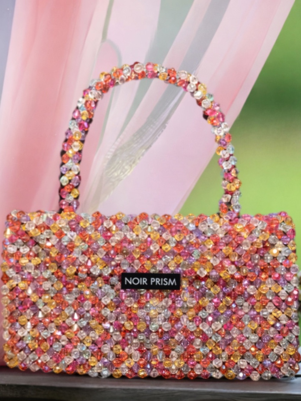 Multicolor Beaded Handbag